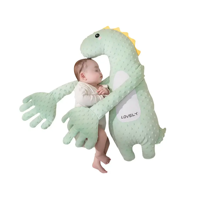 Baby Soothing Pillow, Red Bean Stuffed Automatic Patting Hand Soft Sleeping Pillow Pacify Toy