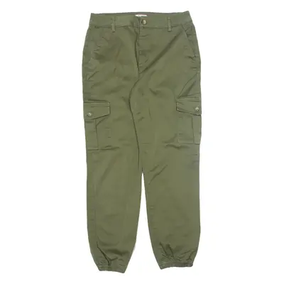 ORSAY Cargo Jogger Trousers Green Regular Tapered Mens W29 L28