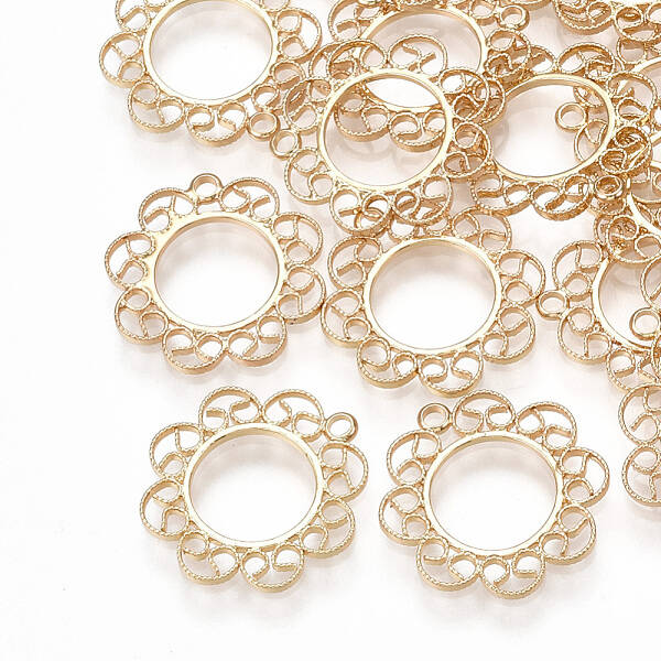 Brass Open Back Bezel Pendants