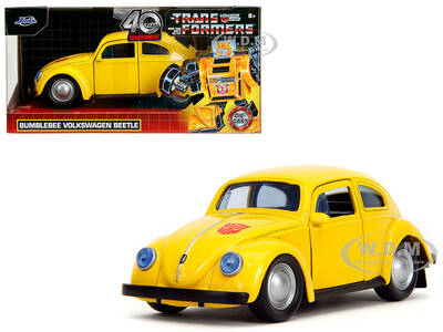 Volkswagen Beetle Bumblebee Yellow Transformers Hollywood Rides Series 1/32 Diecast Model Car by Jada