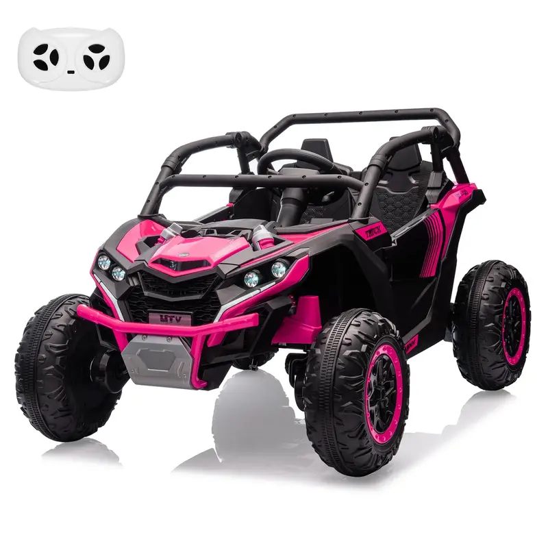 Garvee Ride - P Series: 24V Ride On Utv For Kids,2 Seater 4WD Electric Truck With Remote Control, High And Low Speed Adjustme...
