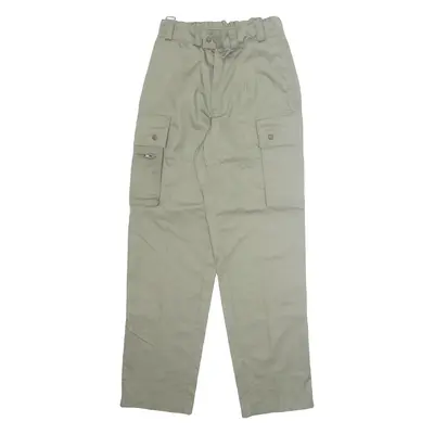 Military Cargo Mens Trousers Green Regular Straight W26 L32