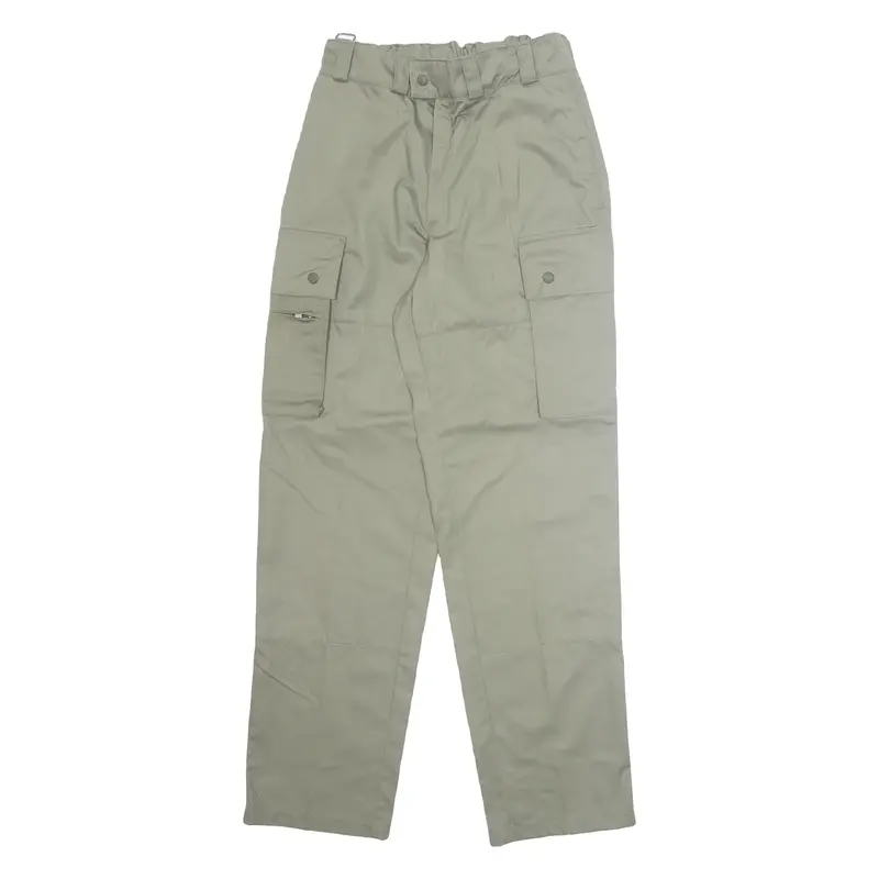 Military Cargo Mens Trousers Green Regular Straight W26 L32