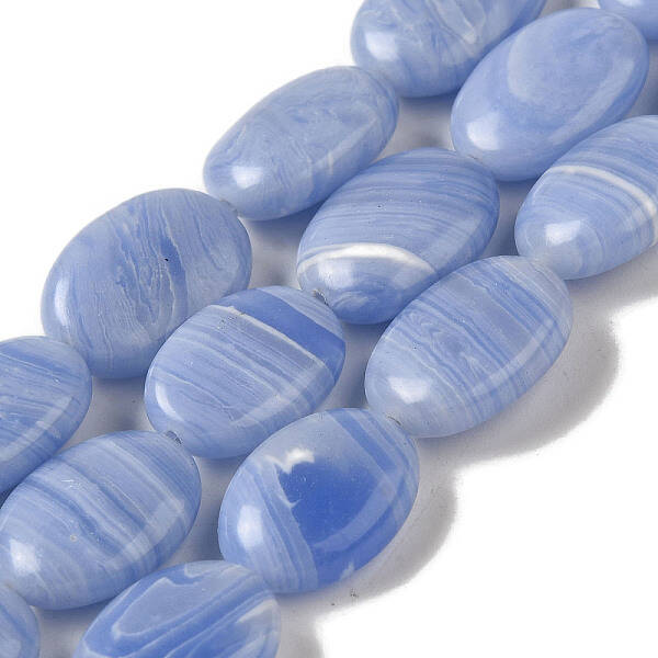 Synthetic Blue Lace Agate Beads Strands