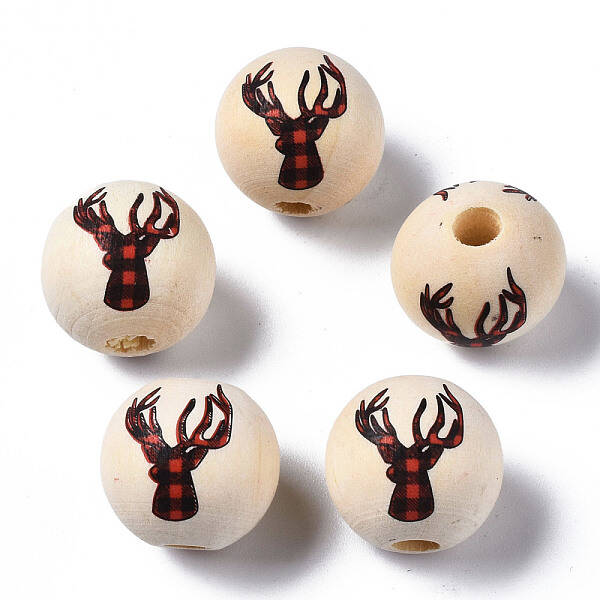 Unfinished Natural Wood European Beads