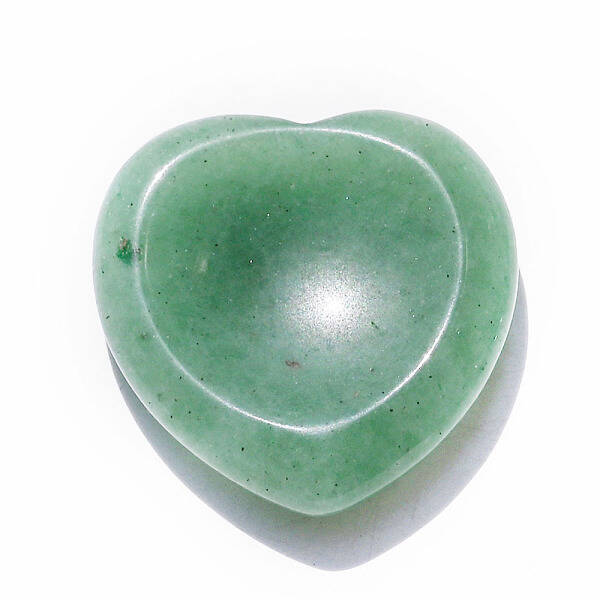 Natural Green Aventurine Heart Worry Stone for Reiki Balancing
