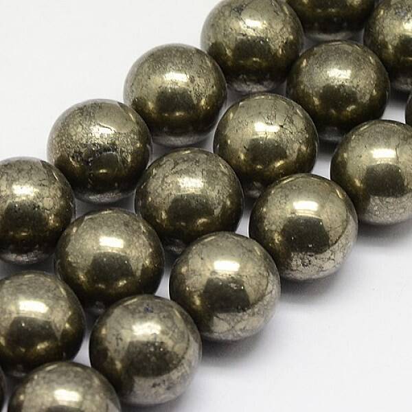 Natural Pyrite Beads Strands