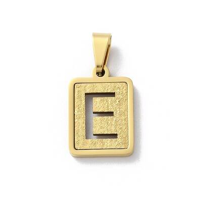 304 Stainless Steel Alphabet Pendants