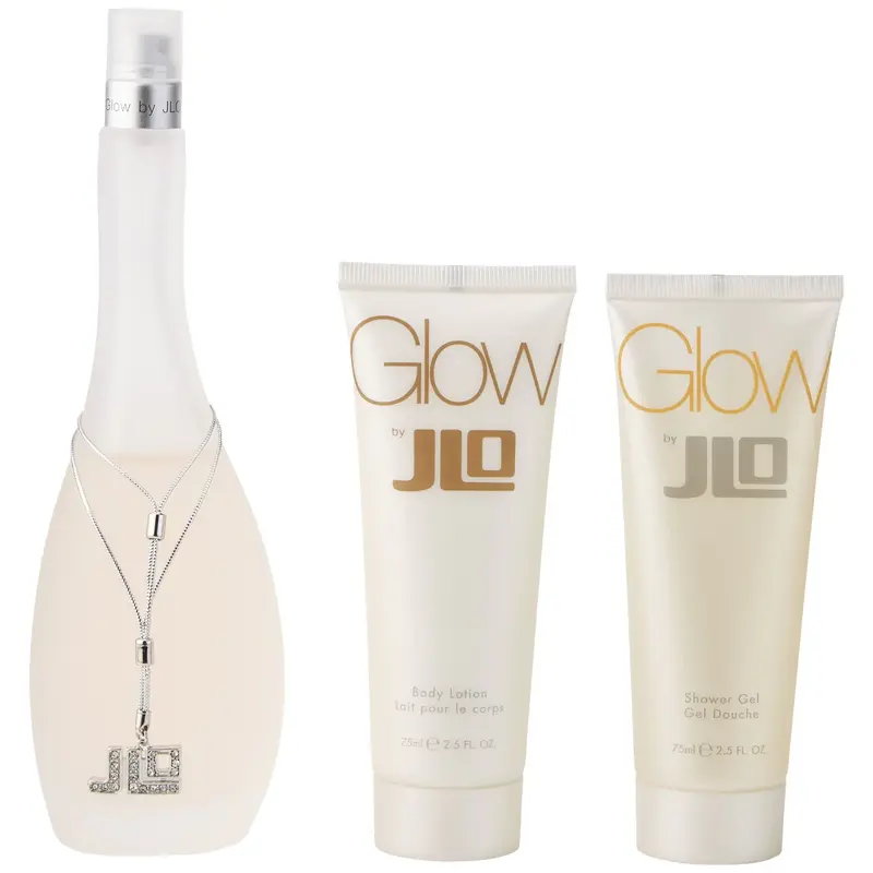 Set Jennifer Lopez: Glow Eau De Toilette per donna 50 ml + Glow Hydrating lozione corpo 75 ml + Glow Hydrate gel doccia per t...
