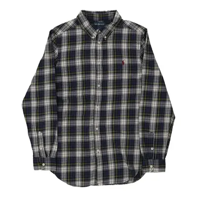 Age 13-14 Ralph Lauren Checked Shirt - XL Navy Cotton