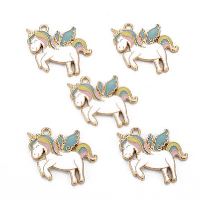 Rack Plating Alloy Enamel Pendants