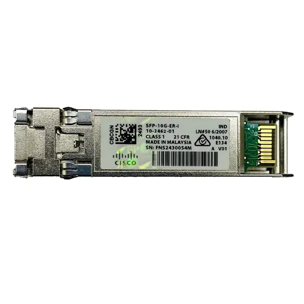 Cisco SFP-10G-ER-I= | 10Gb/s 10GBase-ER 10GBase-EW Single-Mode Fibre 1550nm 40km Duplex LC Connector SFP+ Transceiver Module