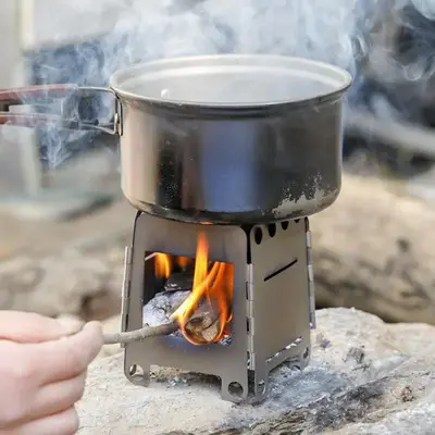 Outdoor Camping Stove, Portable Folding Woodstove, Camping Kitchenware For Outdoor Survival, Picnic, Hunting