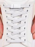 Magnetic Shoelaces, White Adjustable Elastic Shoelaces, Shoes Accessories for Women & Men, Casual Shoes Accessories for Dai...