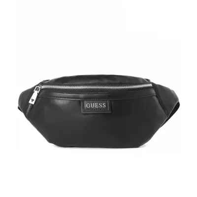 Guess, Ladder, Synthetic Leather, Fabric Bum Bag, HMESCAP1230, Black, 21.3 x 15 x 7.5 cm, Men's
