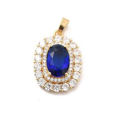 Brass Clear Cubic Zirconia Pendants