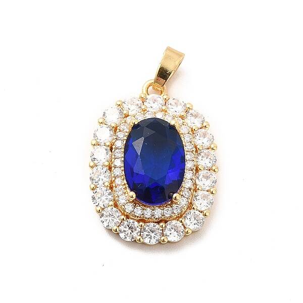 Brass Clear Cubic Zirconia Pendants