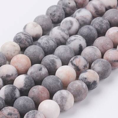 Natural Pink Zebra Jasper Beads Strands