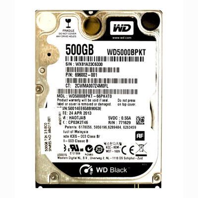 696002-001 HP 500GB 7200RPM SATA 6Gb/s 16MB Cache SFF 2.5-inch Hard Drive