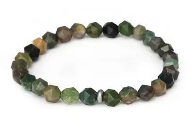 Agato MINK152/17 Agate Bead Bracelet
