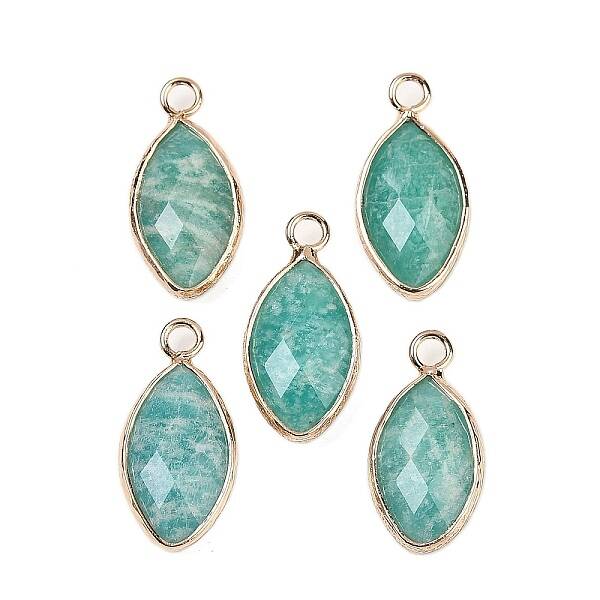 Natural Amazonite Faceted Pendants