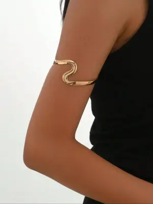 Simple Geometric Design Cuff Bangle / Armlet, Fashionable Vintage Jewelry for Women for Party, Daily Clothing Decor, Trendy A...