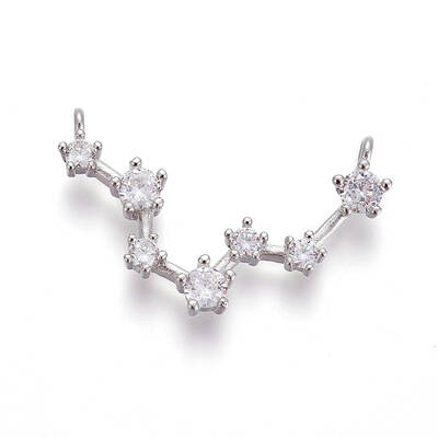 Brass Micro Pave Cubic Zirconia Pendants