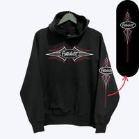 Peterbilt Pinstripe Hoodie, Custom Hot Rod Truck Graphic Pullover, Peterbilt Pinstripe Logo Shirt, Front & Sleeve Design, Uni...