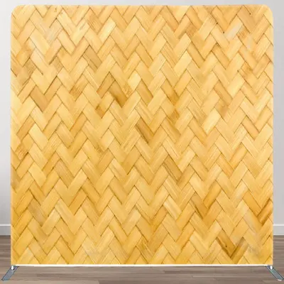 Aperturee Bamboo Weaving Style Fabric Backdrop For Decoration - Aperturee