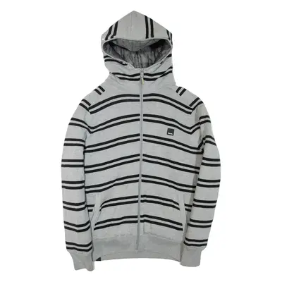 BENCH Mens Jacket Grey Hooded Striped L