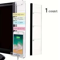Computer Monitor Memo Board, Clear Computer Message Board without Phone Holder, Office Supplies Computer Sticky Note Clip, Ho...