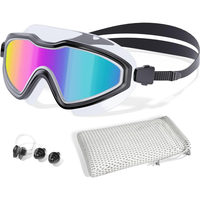 Swim Goggles, Wide View No Leaking Swimming Goggles, Anti-fog & Anti-UV Fashion Swim Goggles for Adult Men Women Youth