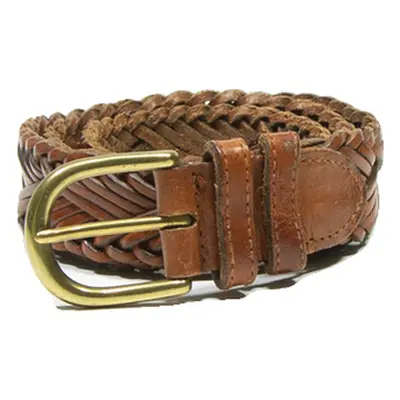 FOSSIL Womens Braided Belt Brown Faux Leather 33