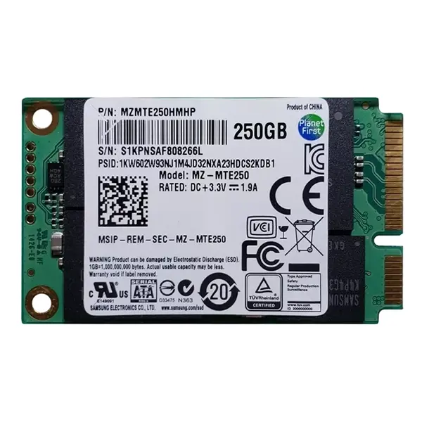 MZ-MTE250B Samsung 840 EVO Series 250GB mSATA 6GB/s SATA 512MB Cache V-NAND 3bit MLC Solid State Drive