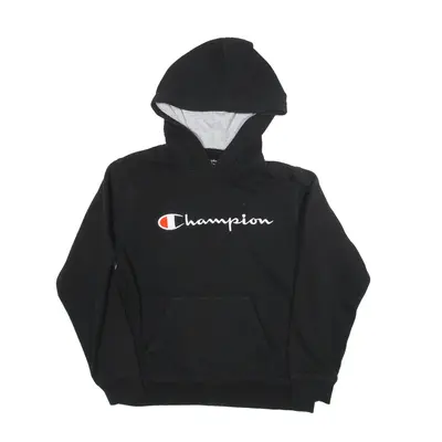 CHAMPION Hoodie Black Pullover Boys L