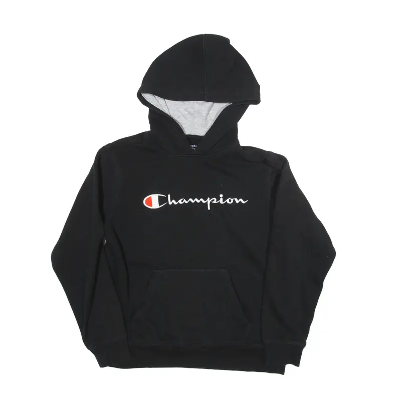 CHAMPION Hoodie Black Pullover Boys L