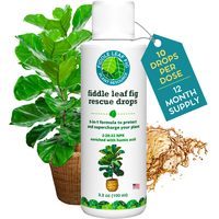 HOUSEPLANT RESOURCE CENTER Fiddle Leaf Fig Rescue Drops 3-in-1 Liquid Fertilizer, Root Supplement & Immunity Booster (3.3 Flu...