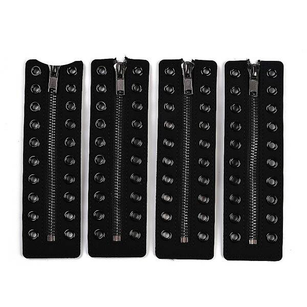PU Leather Lace-in Boot Zipper Inserts