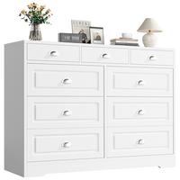 Walsunny Dresser for Bedroom with 9 Drawers, Farmhouse Wood Clothes Storage Cabinet Pantry Bins Organizer for Living Room, En...