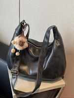 Women's Elegant Solid Color Tote Bag, Fashionable Large Capacity Shoulder Bag for Daily Used, Casual Trendy Versatile High-qu...