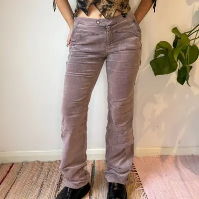 Marella Jeans Sport Trousers - 30W UK 10 Pink Cotton Blend