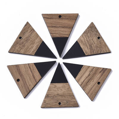Resin & Walnut Wood Pendants