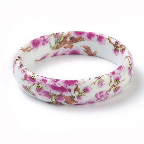 Fashion Women's Printed Porcelain Bangles