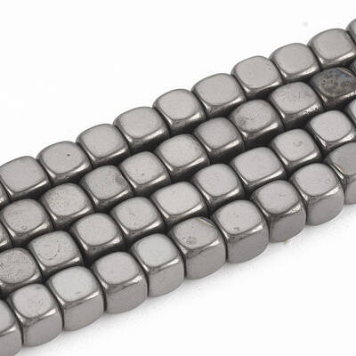 Electroplated Non-magnetic Synthetic Hematite Beads Strands