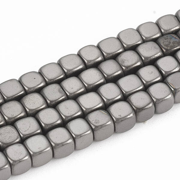 Electroplated Non-magnetic Synthetic Hematite Beads Strands