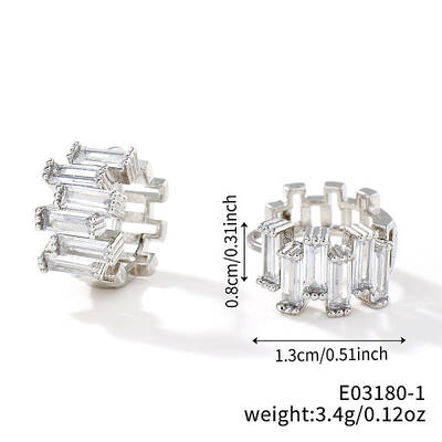 Shiny Minimalist Fashion Brass Hoop Earrings