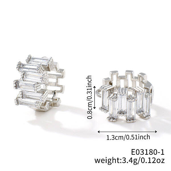 Shiny Minimalist Fashion Brass Hoop Earrings