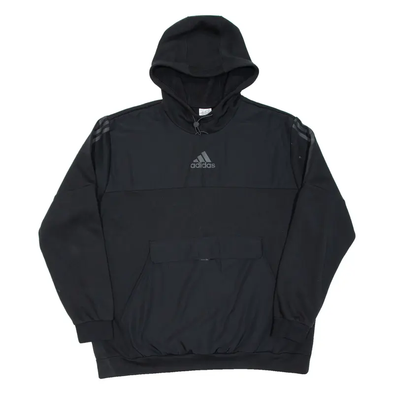 ADIDAS Mens Black Hoodie 2XL