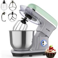 Cheftronics 5.5 Qt Tilt-Head Stand Mixer 500W Dough Hook, Whisk, Food & Butter Beater, 6+P Speed, 120V US Plug, Portable Stee...