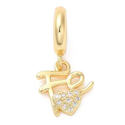 Brass Micro Pave Cubic Zirconia Pendants